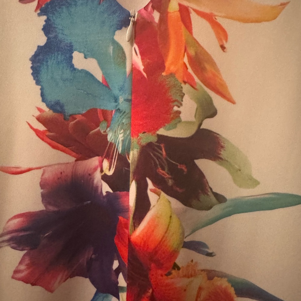 Frank Lyman Design Multicolor Floral Midi Dress - Picture 2 of 4